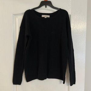 Loft Black Sweater.  Size XS.  Machine Wash and Dry.